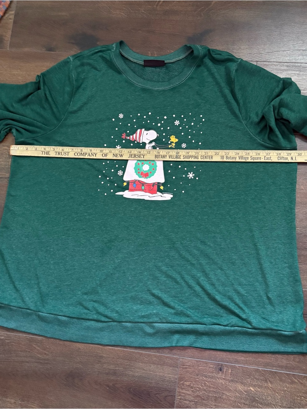 Lane Bryant Green Snoopy Christmas Sweatshirt - Picture 3 of 7